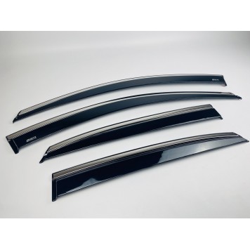 Дефлекторы окон Lexus RX II 300/330/350/400 2004-2009 с нерж. хром полоской-1